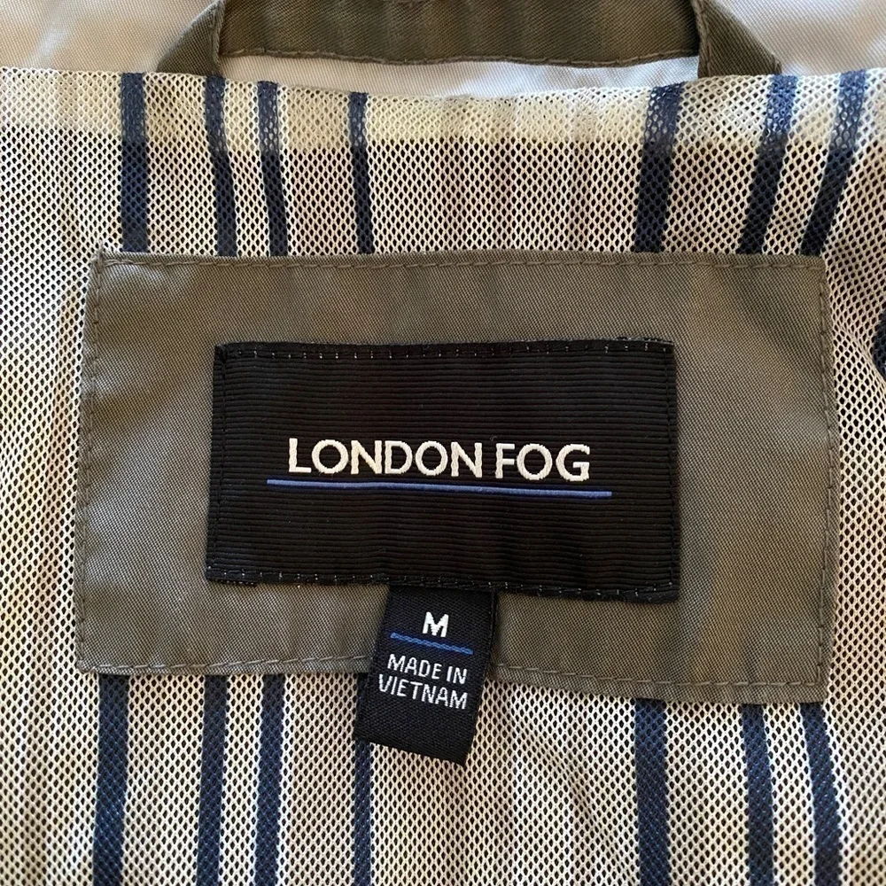 London FOG Dark Beige Outdoor Jacket with  Convertible Hood Men M Medium